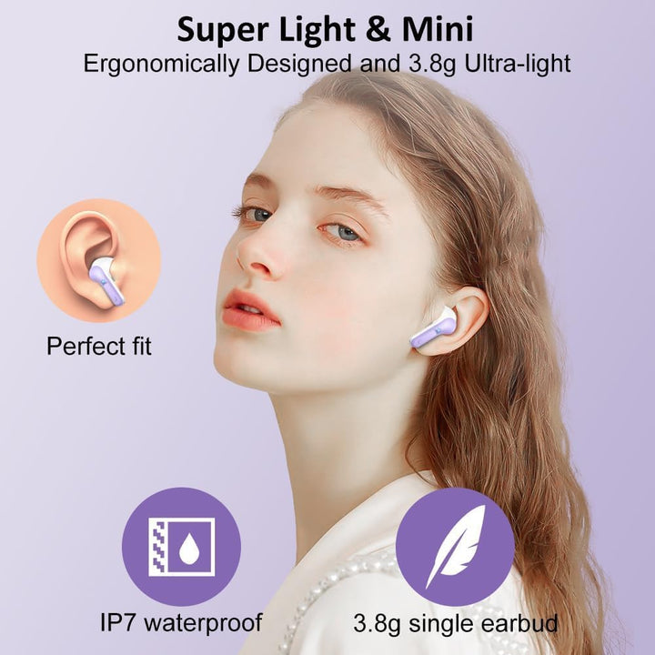 Ordtop Bluetooth Kopfhörer, 50Std 3D-Stereo Kopfhörer Kabellos Bluetooth 5.4, 4 ENC Noise Cancelling