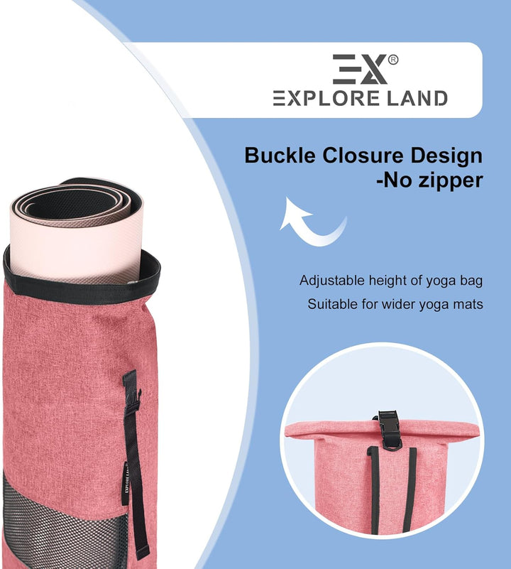 Explore Land Oxford Yogamatte Aufbewahrungstasche mit atmungsaktivem Fenster und grosser Tasche für