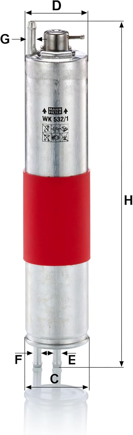 MANN-FILTER WK 532/1 Kraftstofffilter – Für PKW