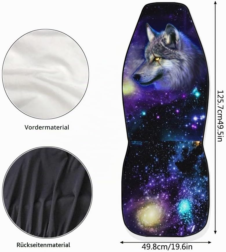 chaqlin Galaxy Animal Wolf Autositzschutz Für Universal Fit Auto Autositzbezüge Schutz Für Auto LKW