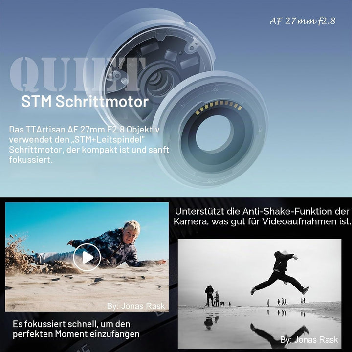 TTArtisan AF 27 mm F2.8 f/2.8 XF-Mount APS-C Autofocus STM Lens for Fujifilm Fuji X-Mount Cameras X-