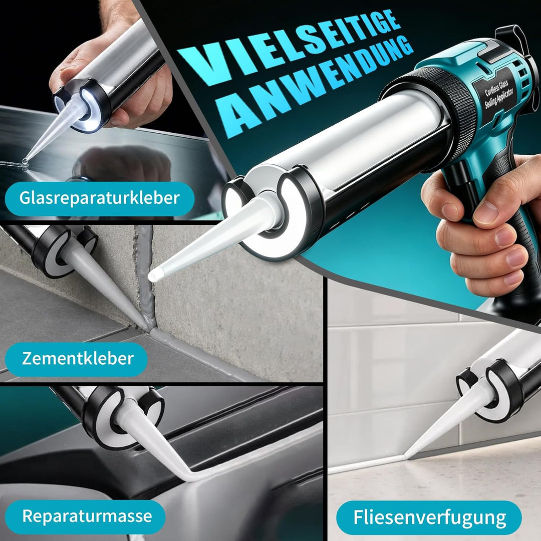 Akku Kartuschenpresse für Makita 18V Akkus- 300ml, Elektrische Kartuschenpresse mit LED-Licht und 6