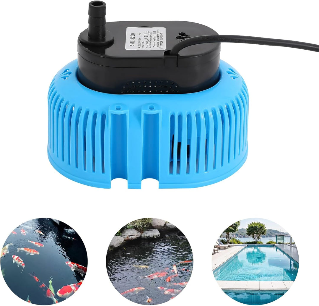 Poolabdeckungspumpe 75W, 3000L/h Förderleistung, IPX8 Wasserdicht, 7,5m Kabel &amp; 5m Schlauch, für Poo