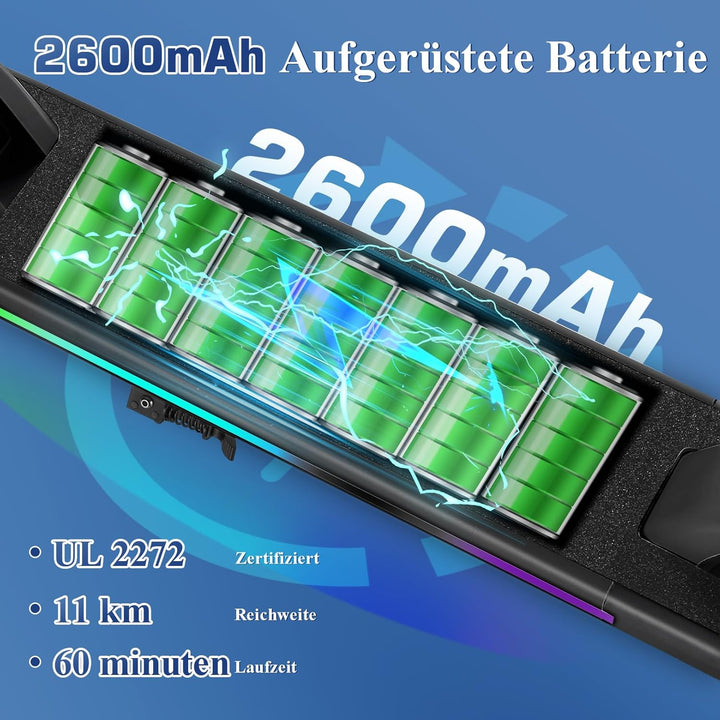 Caroma E Scooter für Kinder Alter 6-14, 150W/180W Motor, 16 km/h, 80 mins Fahrzeit, einstellbare Ges