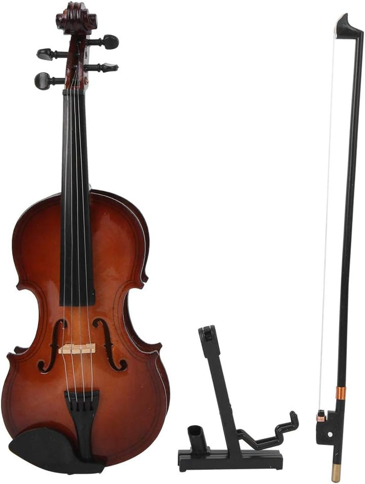 Jadpes Hölzernes Miniatur-Geigenmodell, 20 cm Musikinstrument Handgemachtes Geigenmodell Dekoration