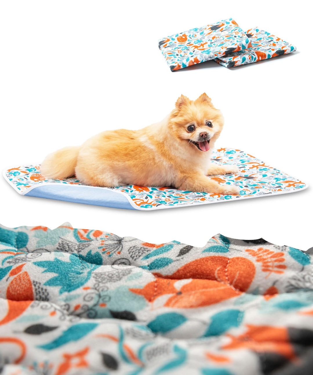 2X Luxus Waschbare Pee Pads für Hunde - 2x Saugfähiger & Rutschfest - Wiederverwendbare und Wasserdi