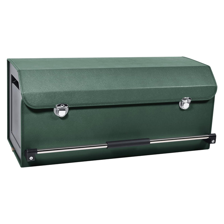 Auto Kofferraum Organizer mit Deckel, Premium Leder Kofferraumtasche mit stabilem Griff, Multifunkti
