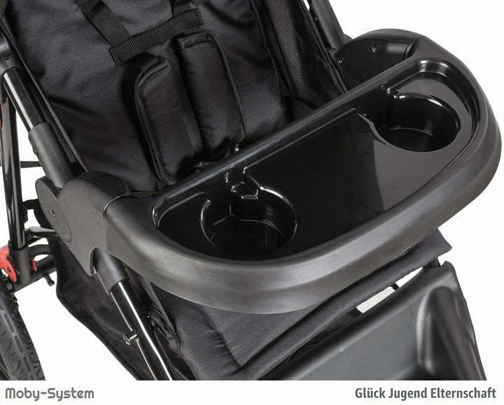 Moby-System Runner Mountain Dreirad-Kinderwagen mit Regenschutz, 15 kg Belastbar - Kinderwagen Zubeh