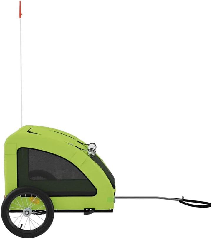 SKM Fahrradanhänger für Hunde Grün Oxford-Gewebe und Eisen,7,95 KG,93962,Color: Grün