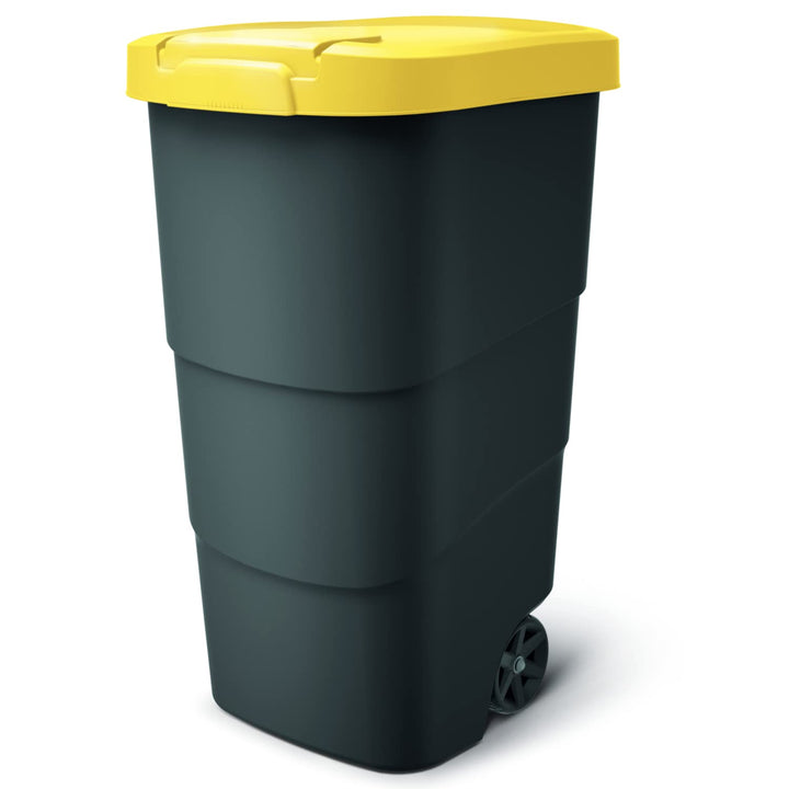 Prosperplast Wheeler 110L Müllbehälter mit Rädern und Deckel Mülltonne Müllgrossbehälter Grossmüllto