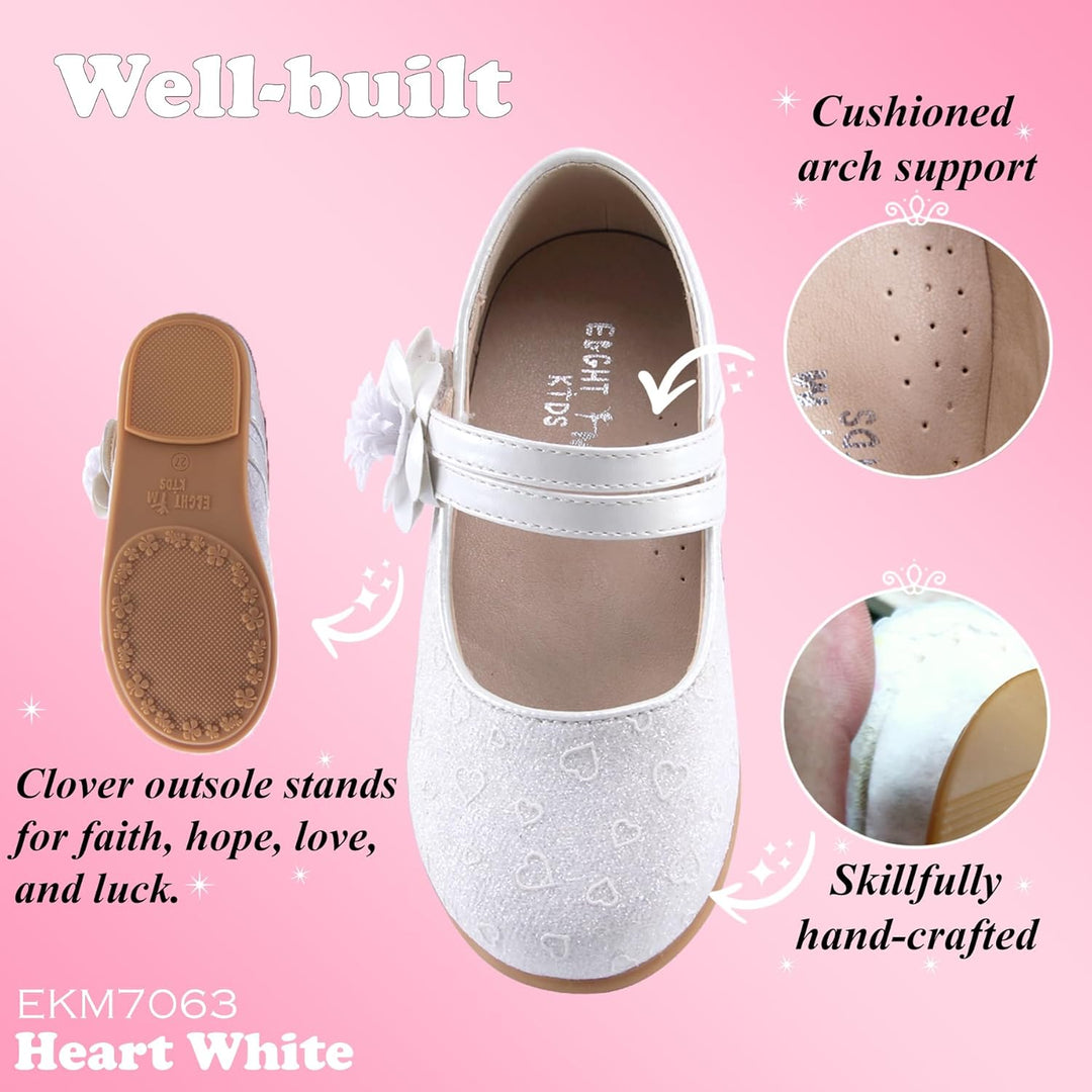 EIGHT KM - Kleinkind Mädchen Kleid Schuhe - Mary Jane Wohnungen - Prinzessin Hochzeit Schuhe Balleri