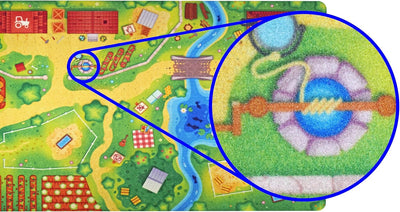 HuggyPlay Spielteppich Bauernhof Kinderteppich 90 x 150 cm, Bauernhof
