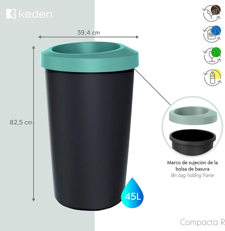 Satz von 3 Recycling-Behältern mit je 45L KEDEN.