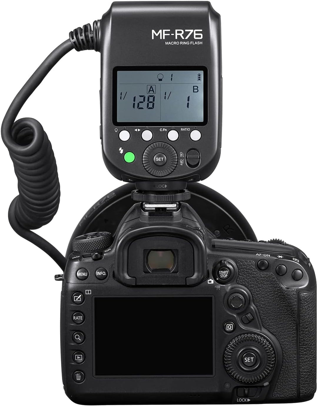 Godox MF-R76 Makro Ring Flash Dual-Flash Tubes 8 Adapterringe kompatibel für Canon Nikon Sony Olympu
