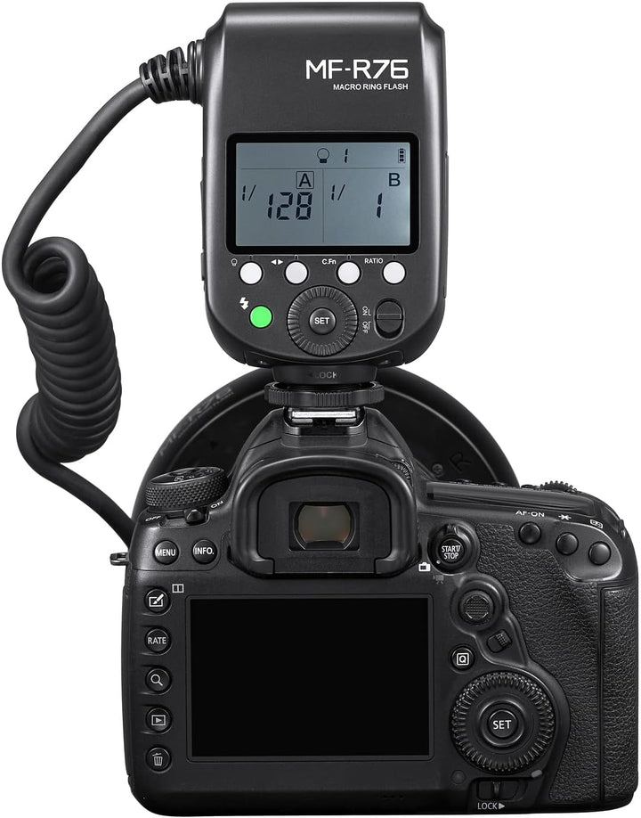 Godox MF-R76 Makro Ring Flash Dual-Flash Tubes 8 Adapterringe kompatibel für Canon Nikon Sony Olympu