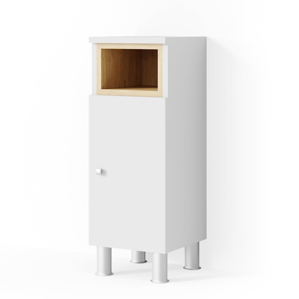Vicco Midischrank Aquis, Weiss, 30 x 81.8 cm, zur Aufbewahrung im Badezimmer und kombinierbar mit Aq