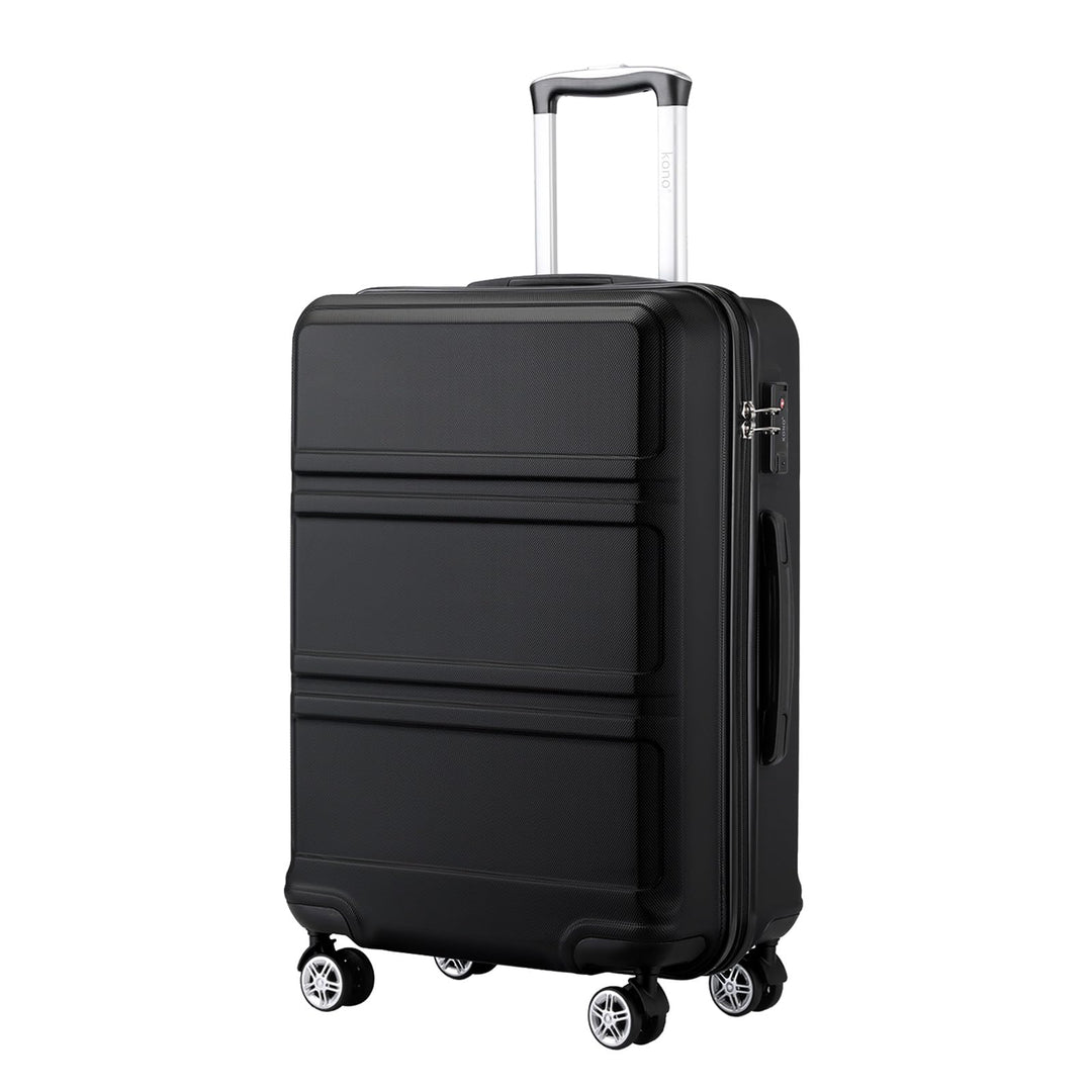 KONO Koffer Trolley Reisekoffer aus ABS+PC – Leichter Hartschalenkoffer mit 4 Zwillingsrollen und TS