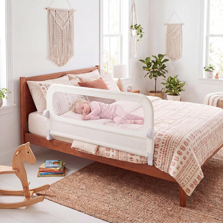 RELAX4LIFE Bettgitter Rausfallschutz, 120 x 60 cm, zusammenklappbares Bettschutzgitter, Kinderbettgi