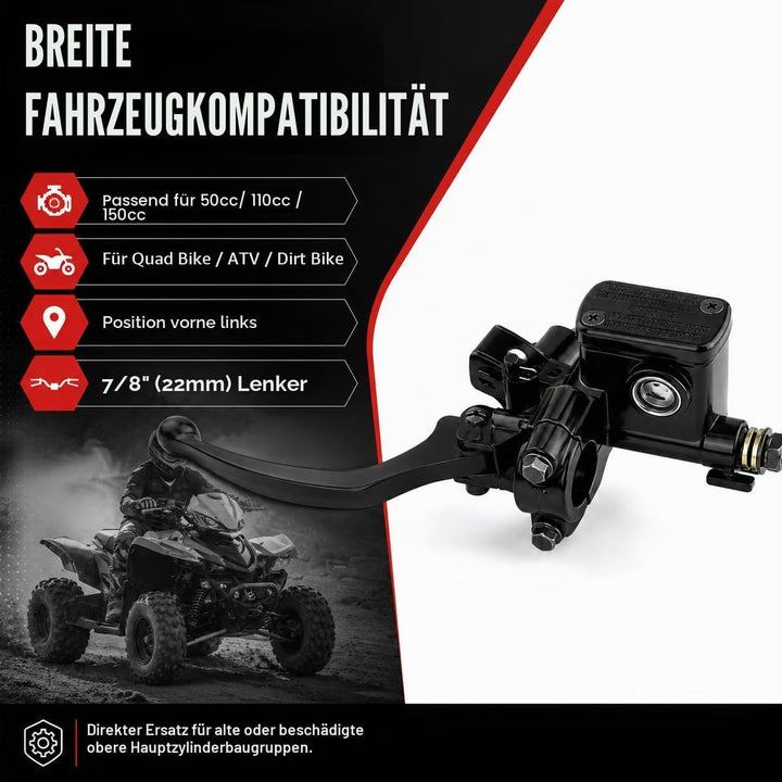Kupplung Bremshebel Hauptbremszylinder, 7/8" 22mm Links Motorrad Bremshebel Hauptbremszylinder Kuppl