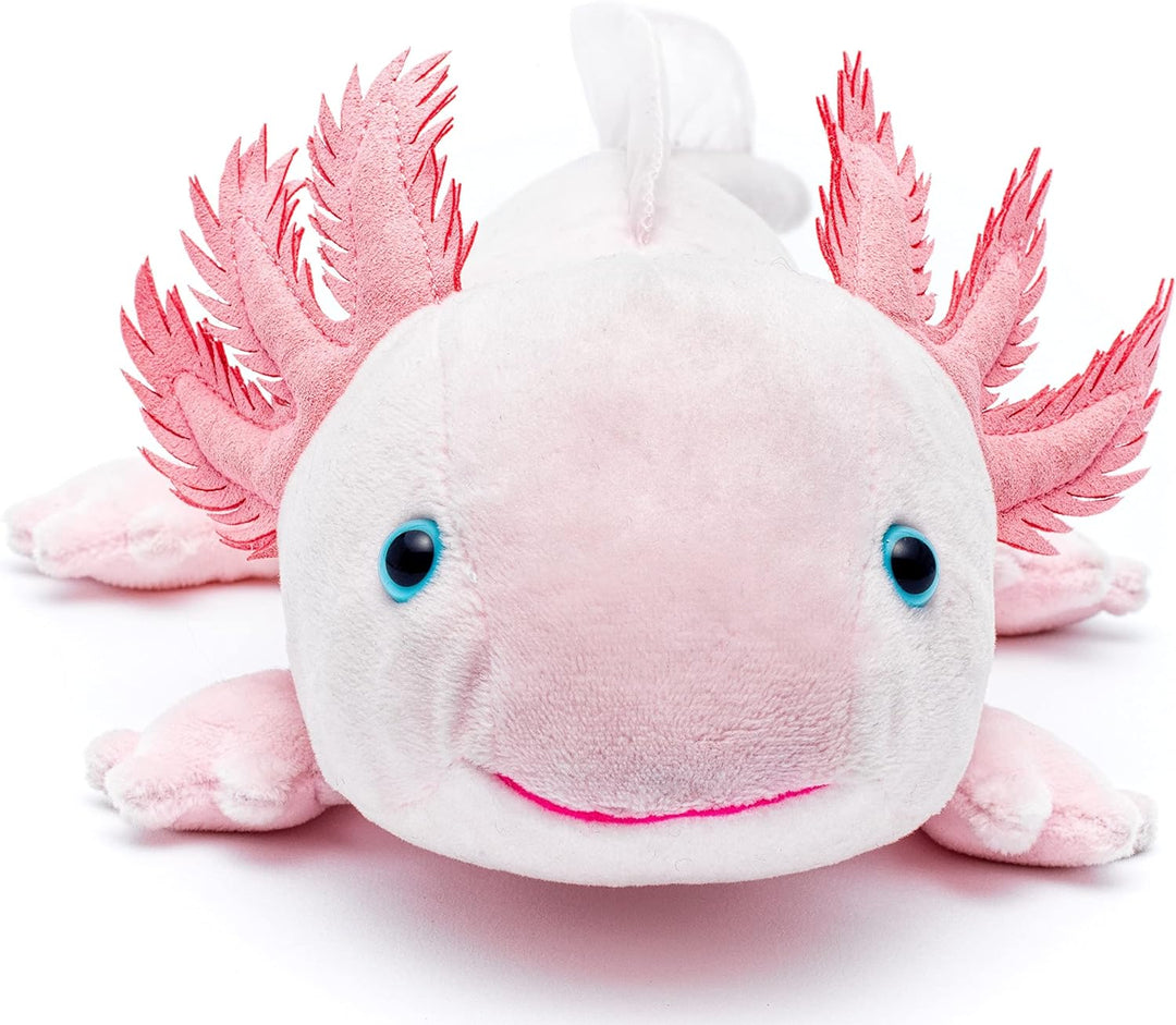 Uni-Toys - Axolotl (rosa) - 32 cm (Länge) - Plüsch-Wassertier - Plüschtier, Kuscheltier, Rosa