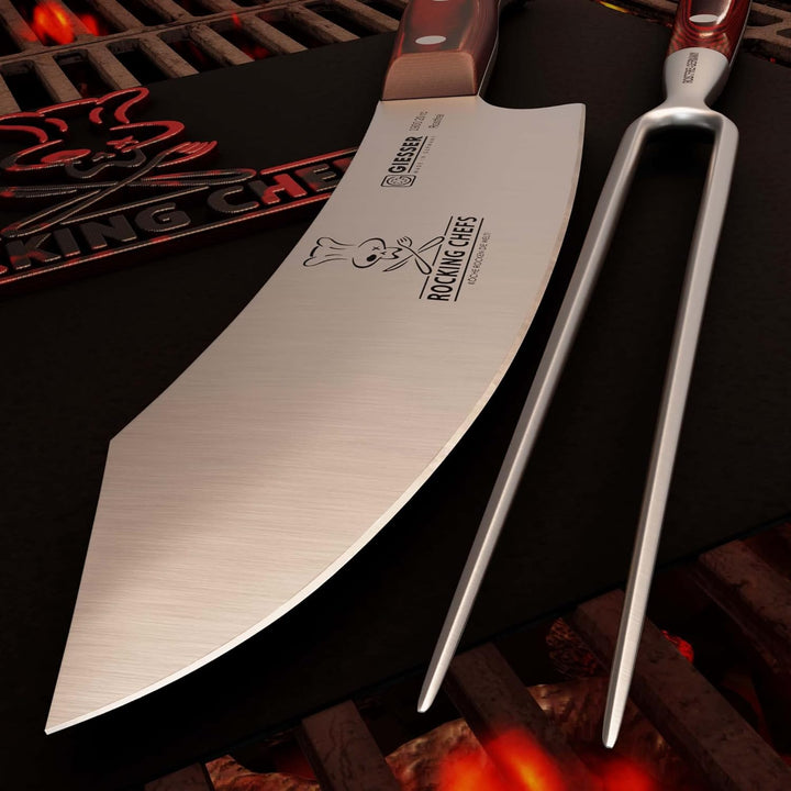 GIESSER seit 1776 - Made in Germany - PremiumCut, Rocking Chef, Tranchier Set 2 teilig, Kochmesser 2