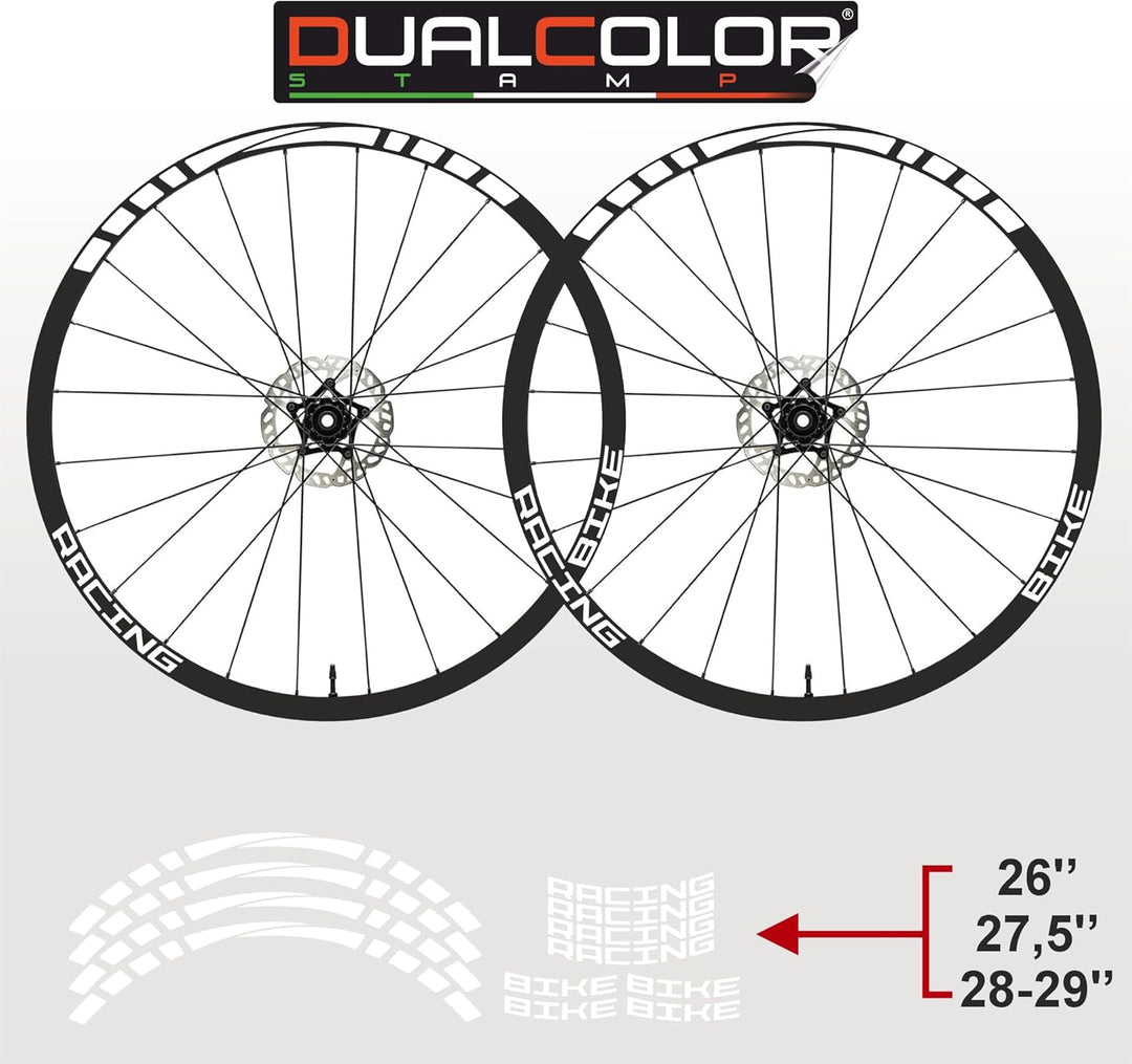 Felgenaufkleber Fahrrad MTB 26 Zoll - 27,5 Zoll - 28-29 Zoll Rad Bike Sticker Racing Code B0141 (26