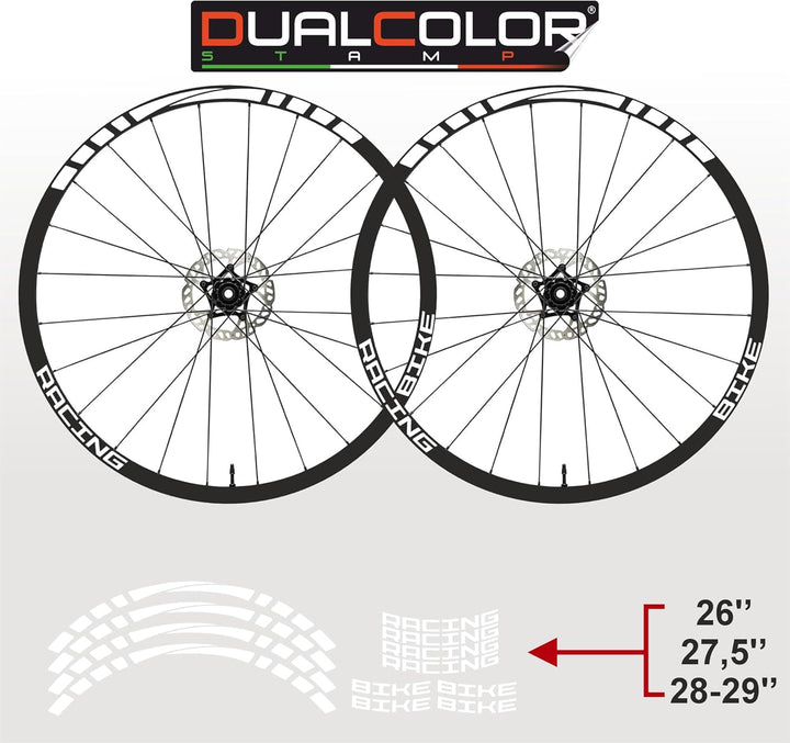 Felgenaufkleber Fahrrad MTB 26 Zoll - 27,5 Zoll - 28-29 Zoll Rad Bike Sticker Racing Code B0141 (26
