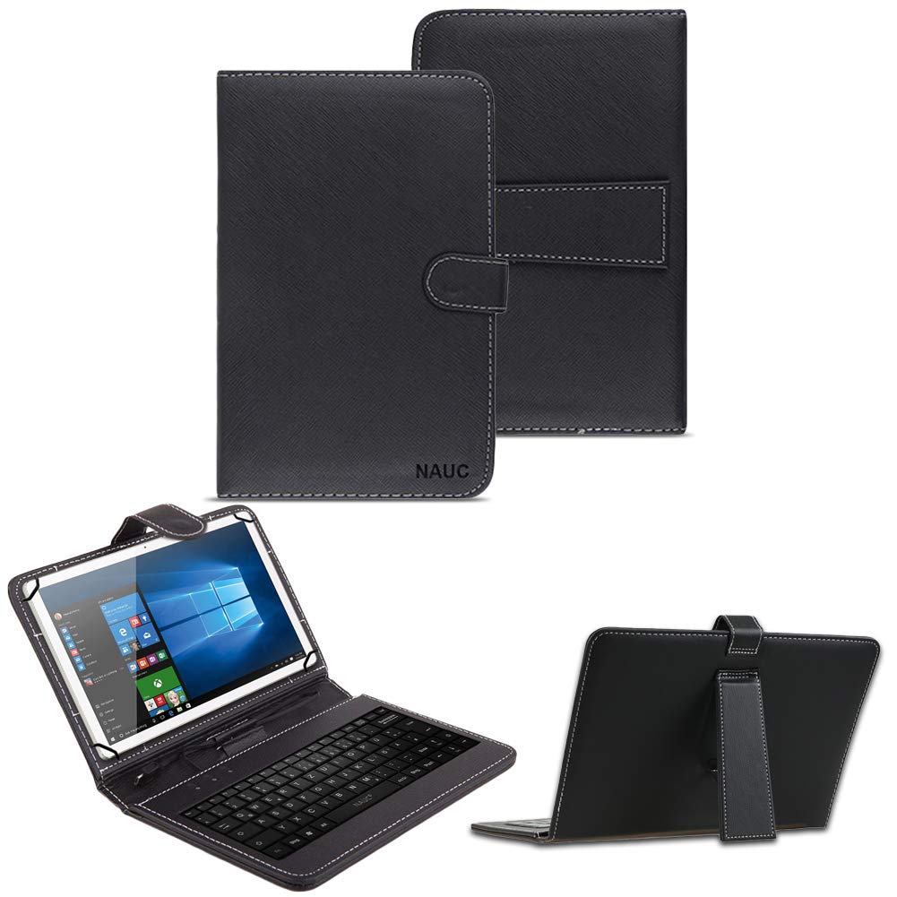NAUC Keyboard Tastatur kompatibel für Asus ZenPad 10 ZD301ML Z300M Z301ML Z301MFL Tablet Tasche QWER