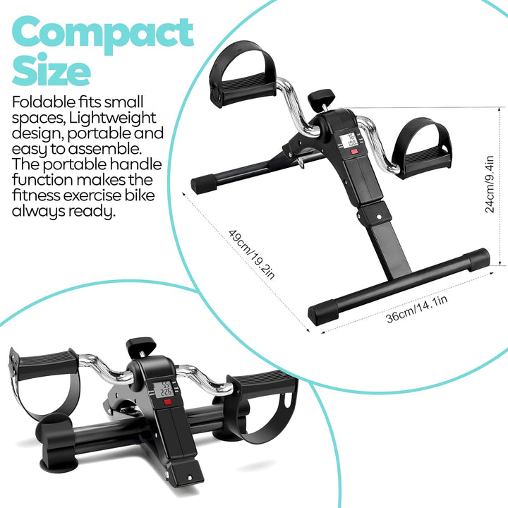 Techfit Pedal-Ausbilder, Mini-Heimtrainer für Heim und Büro, leichte Trainingsmaschine für Arme und