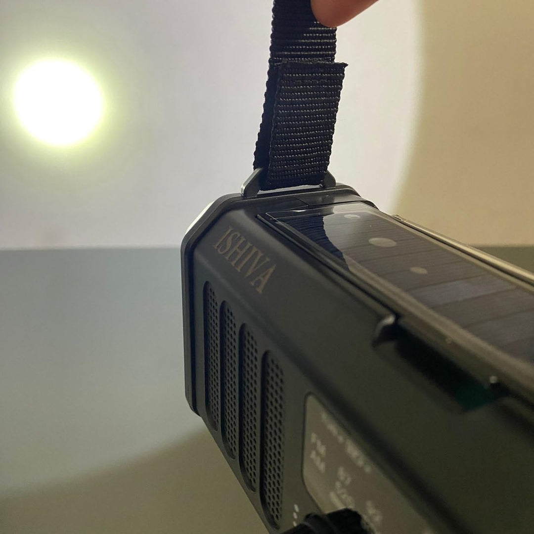 Ishiva 10000mAh Notfall Solarradio, Handkurbel und Batteriebetrieb, AM/FM tragbares wiederaufladbare