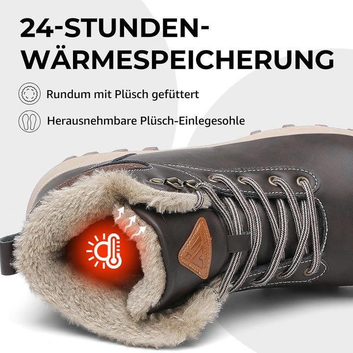 Mishansha Warme Gefütterte Winterschuhe Herren Damen Winterstiefel Wasserdicht Trekkingschuhe Wander