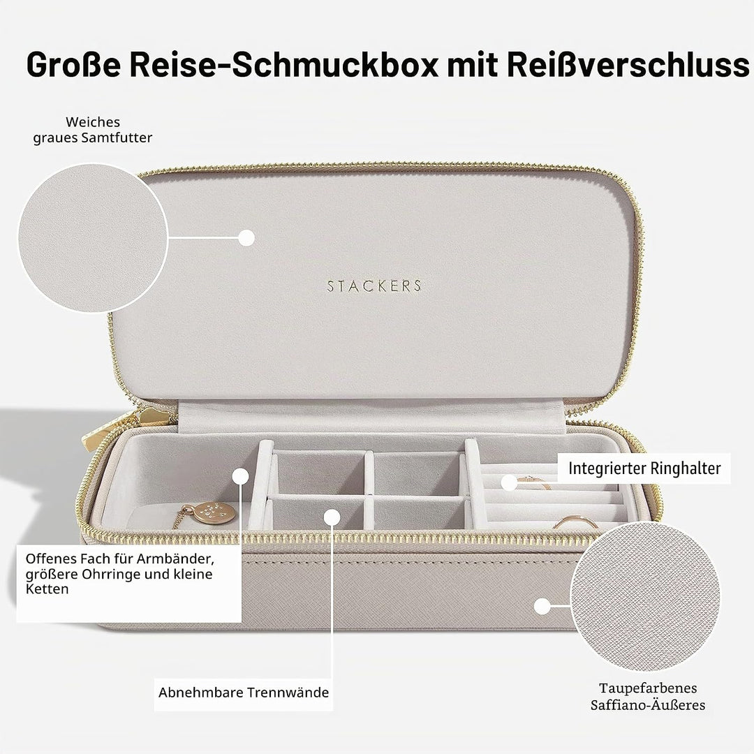 Stackers Taupe Gross & Petite Reise Schmuckschatulle, Taupe