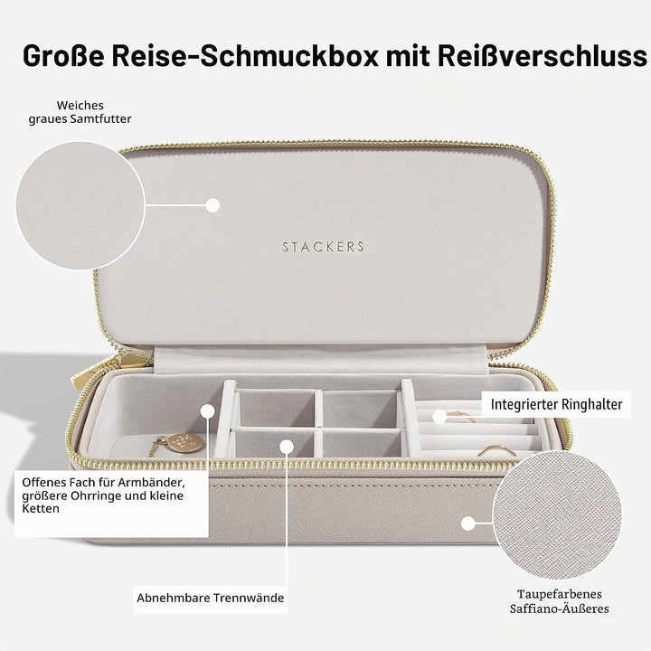 Stackers Taupe Gross & Petite Reise Schmuckschatulle, Taupe