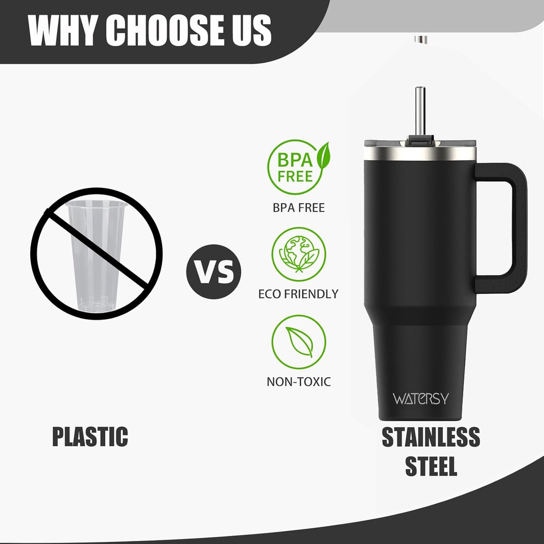 WATERSY 30oz Kaffeebecher to Go Thermobecher Doppelwandiger Edelstahl Vakuum Auslaufsicher Trinkbech