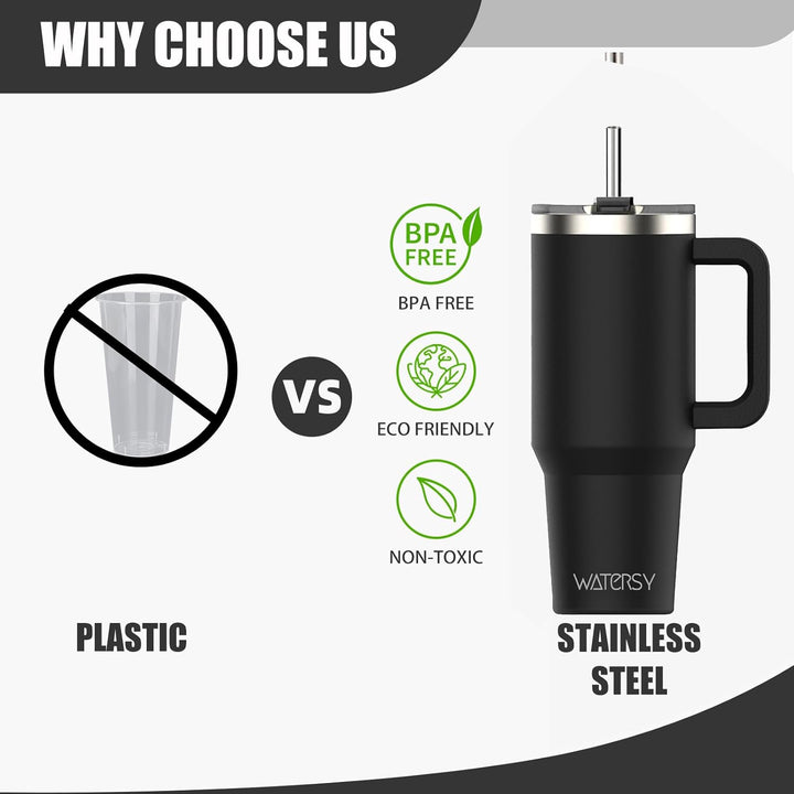 WATERSY 30oz Kaffeebecher to Go Thermobecher Doppelwandiger Edelstahl Vakuum Auslaufsicher Trinkbech