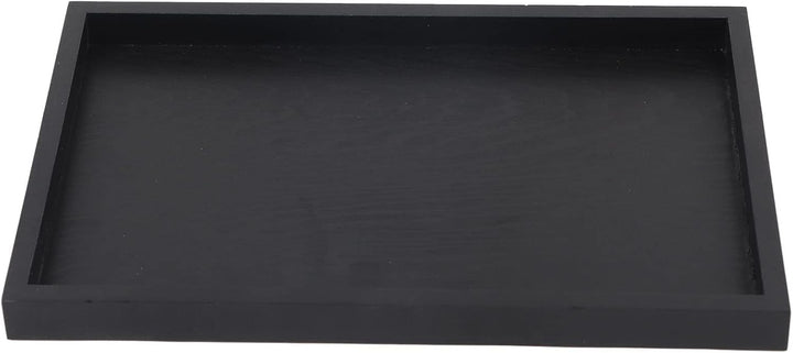 Rechteckform Tablett Schwarz Massivholz Tee Tablett Kaffee Snack Essen Mahlzeiten Mehrzweck-Serviert