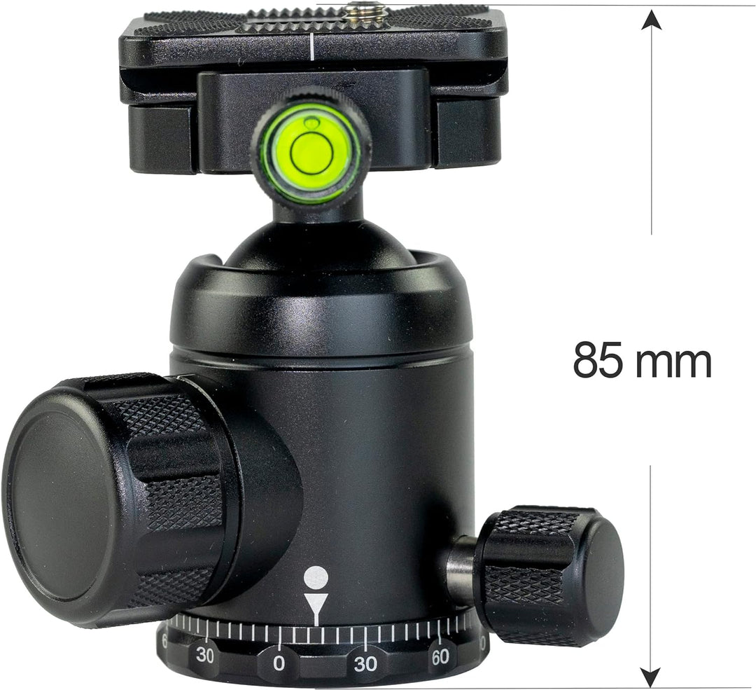 TINKTEEK Basic Stativ Kugelkopf 290g 8.5cm leicht kompakt Reise Stativkopf