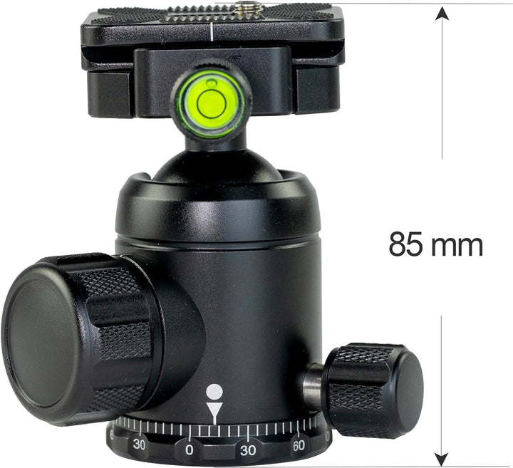 TINKTEEK Basic Stativ Kugelkopf 290g 8.5cm leicht kompakt Reise Stativkopf