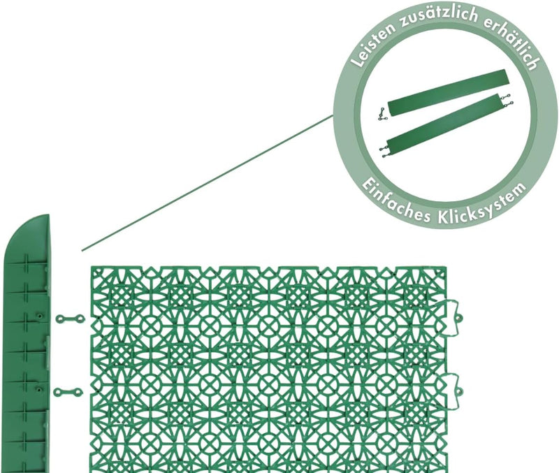 andiamo Terra Sol Terassenfliesen Klicksystem - Kunststoffplatten Aussenbereich für Balkon - Terasse