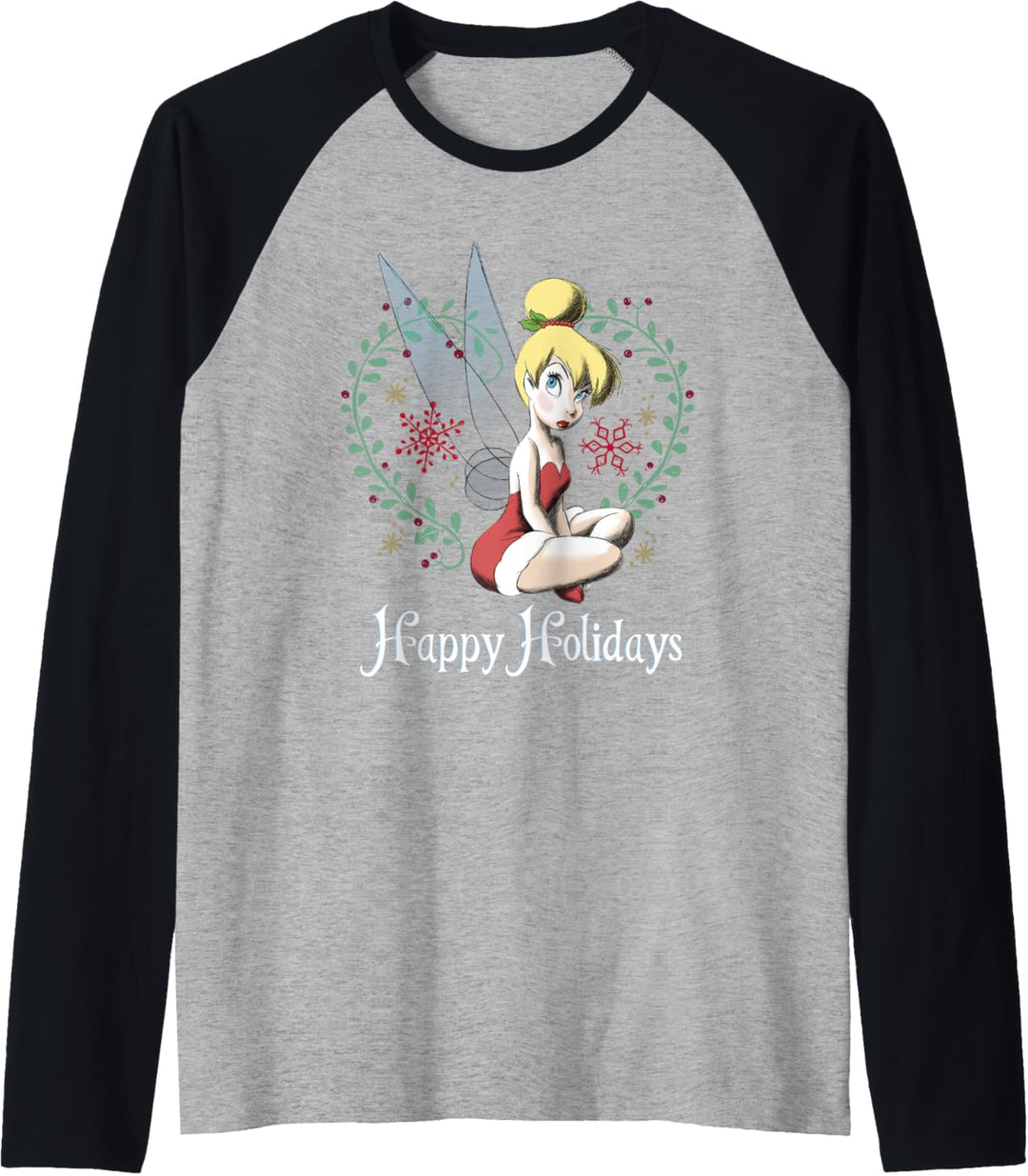 Disney Peter Pan Weihnachten Tinkerbell Happy Holidays Raglan