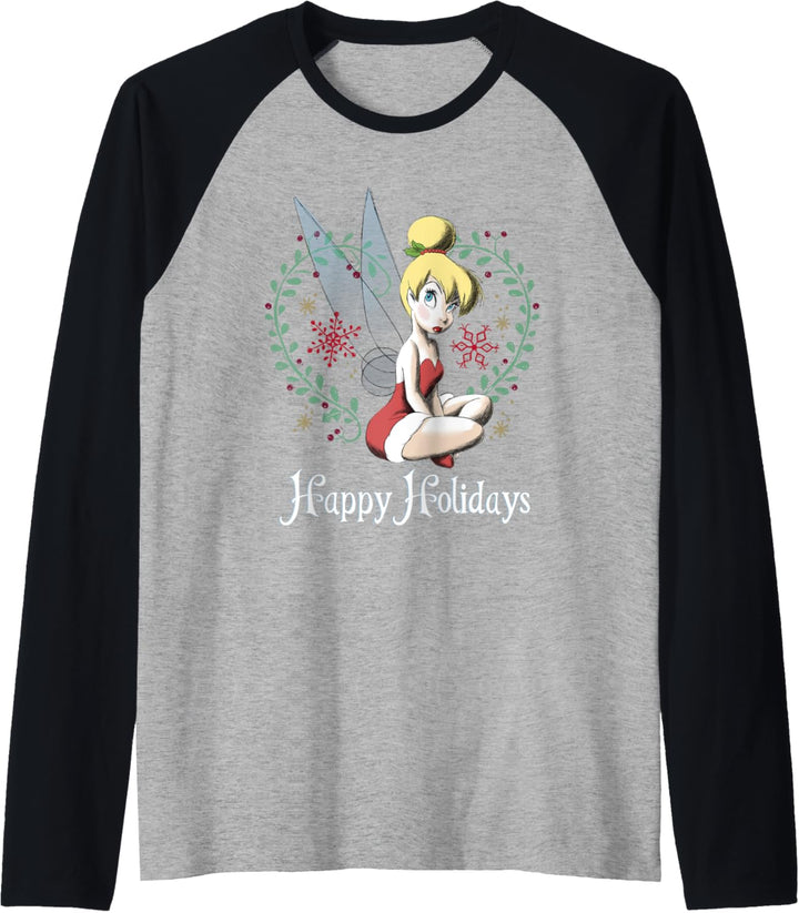 Disney Peter Pan Weihnachten Tinkerbell Happy Holidays Raglan