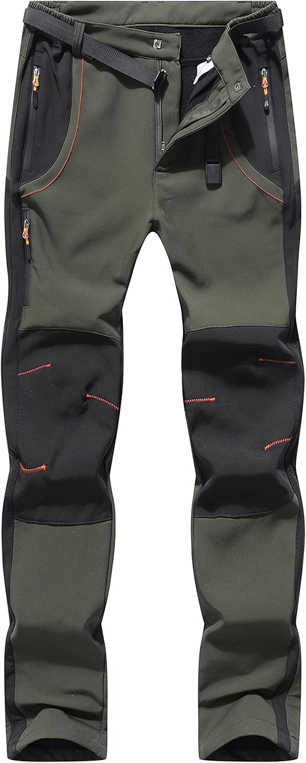 BenBoy Herren Wanderhose Wasserdicht Softshellhose Outdoorhose Winddicht Warm Gefüttert Skihose Snow