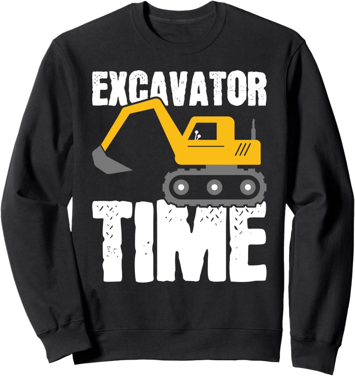 Excavator Time Outfit Baustelle Bagger Sweatshirt