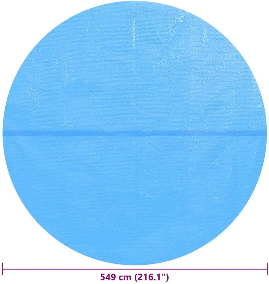 vidaXL Solarfolie 549cm Solarplane Solarabdeckung Wärmeplane Poolabdeckung Ø 549 cm Blau, Ø 549 cm B