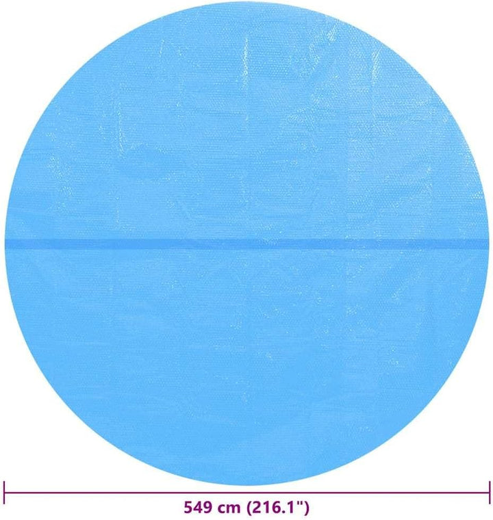 vidaXL Solarfolie 549cm Solarplane Solarabdeckung Wärmeplane Poolabdeckung Ø 549 cm Blau, Ø 549 cm B