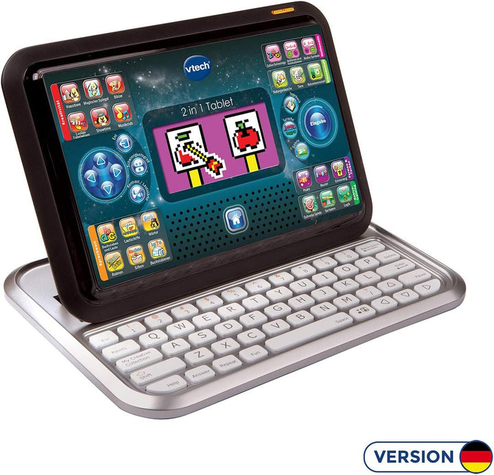 Vtech 80-155504 Tablet 2-in-1, White/Black & 80-139304 - Smart Kid's Phone weiss/black Bundle mit Sm