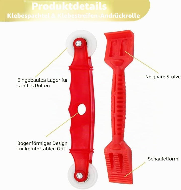 Fensterverglasungs-Werkzeugsatz, Verglasungsschaufel zum Entglasen Von Glasleisten, Rote Fensterroll