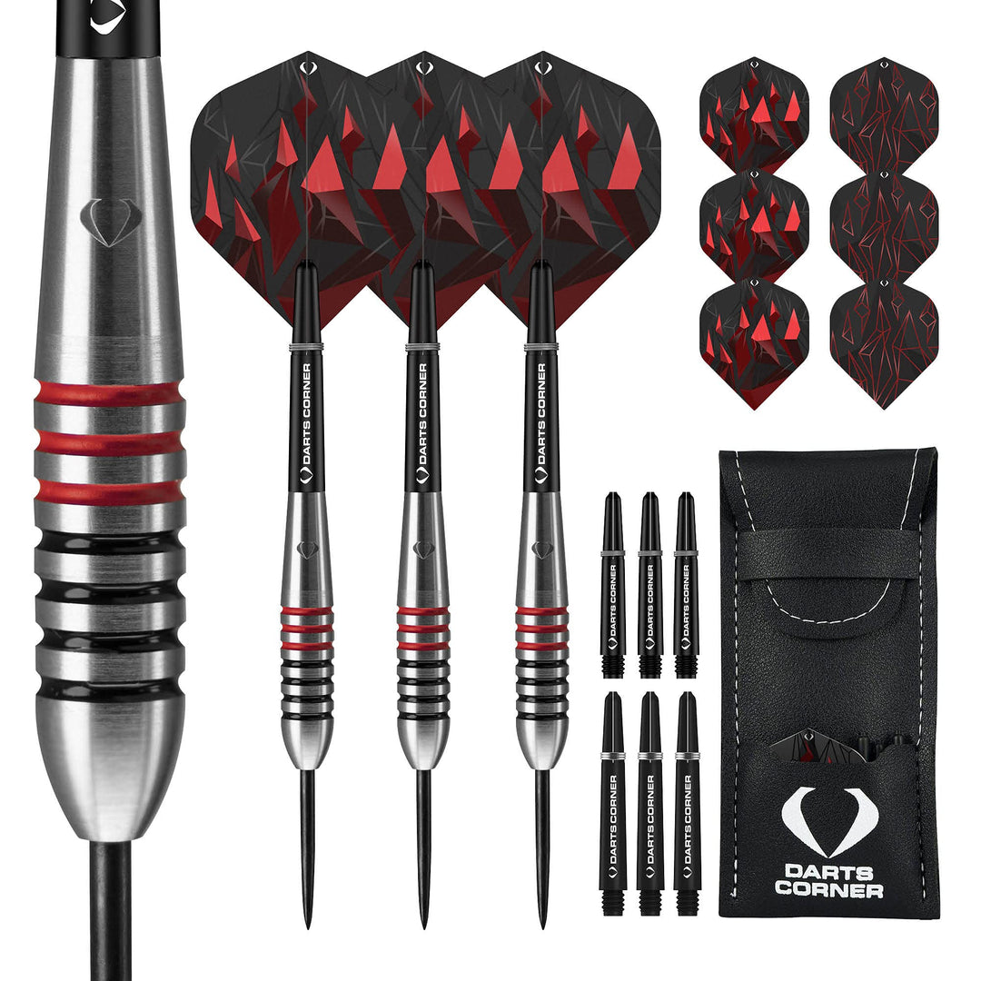 Darts Corner Astrofire | Dart-Set mit Korpus aus 90% Wolfram und Spitze aus hochwertigem Stahl, best