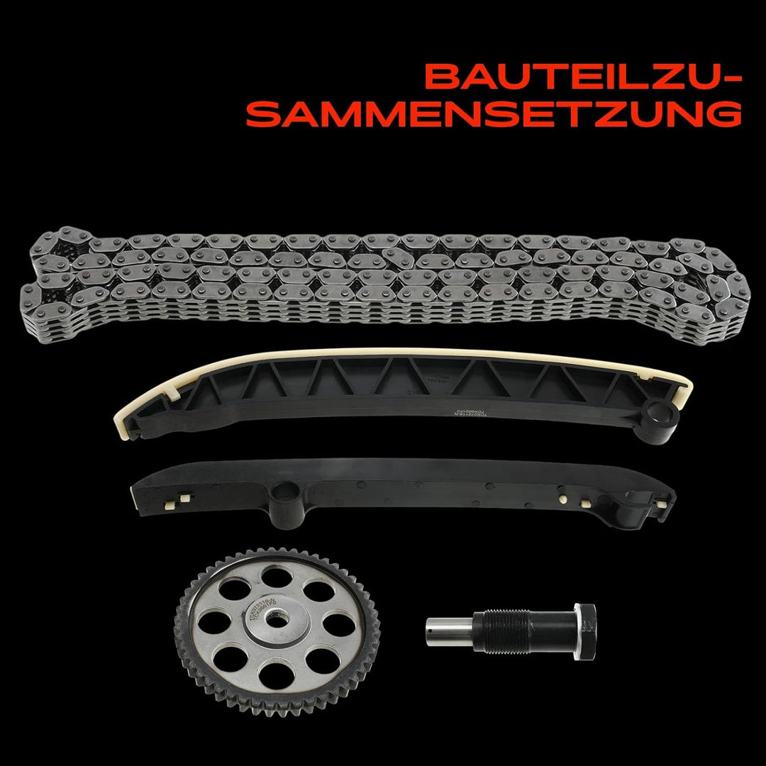Frankberg Steuerkettensatz Kompatibel mit A1 A3 Altea Leon Fabia II Octavia II Caddy III Golf VI J-e