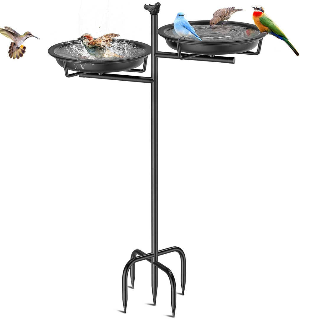 Vogeltränke Vogelbad Futter Schale Wasserstelle Stehend, Vogelbad Garten für Wildvögel Wassertränke